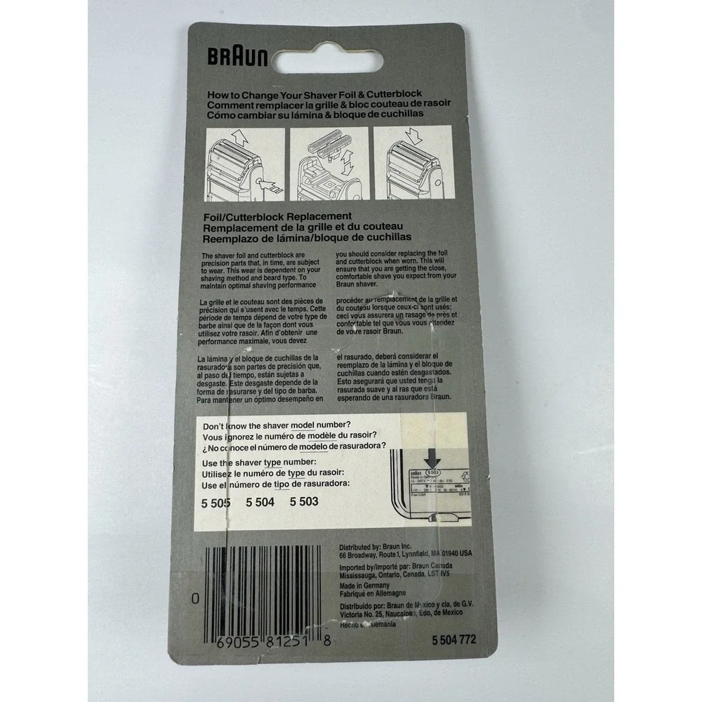 Braun Flex Integral Shaver Cutterblock 5550, 5525,‎ 5520- Serie 5505/5504/5503